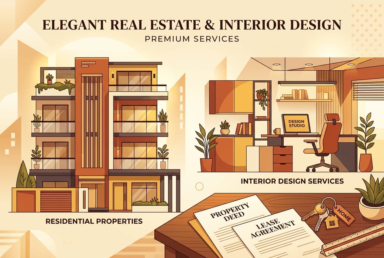 Real estate residential properties office interiors